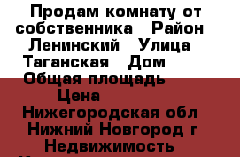 Продам комнату от собственника › Район ­ Ленинский › Улица ­ Таганская › Дом ­ 10 › Общая площадь ­ 12 › Цена ­ 700 000 - Нижегородская обл., Нижний Новгород г. Недвижимость » Квартиры продажа   . Нижегородская обл.